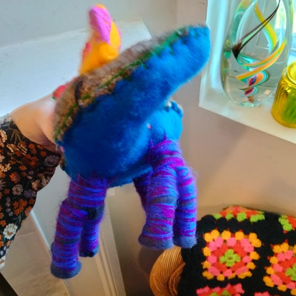 Mexican Chiapas handsewn 🐊 stuffed crocodile vintage - Picture 5 of 6